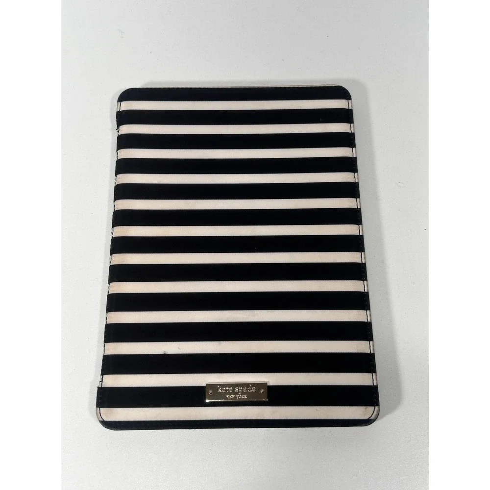 Kate Spade New York iPad Folio Case Black White Stripe with Stand